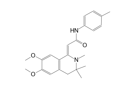 (2Z)-2-(6,7-dimethoxy-2,3,3-trimethyl-3,4-dihydro-1(2H)-isoquinolinylidene)-N-(4-methylphenyl)ethanamide