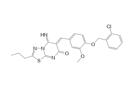 7H-[1,3,4]thiadiazolo[3,2-a]pyrimidin-7-one, 6-[[4-[(2-chlorophenyl)methoxy]-3-methoxyphenyl]methylene]-5,6-dihydro-5-imino-2-propyl-,
