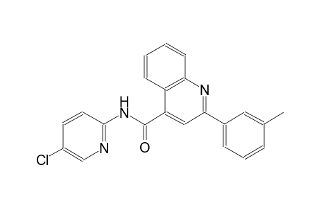 N-(5-chloro-2-pyridinyl)-2-(3-methylphenyl)-4-quinolinecarboxamide