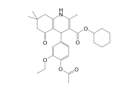 3-quinolinecarboxylic acid, 4-[4-(acetyloxy)-3-ethoxyphenyl]-1,4,5,6,7,8-hexahydro-2,7,7-trimethyl-5-oxo-, cyclohexyl ester