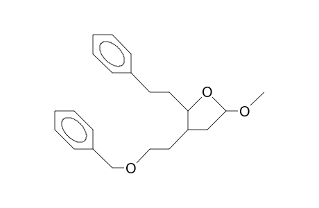 4-(2-Benzyloxy-ethyl)-5-(2-phenyl-ethyl)-2-methoxy-tetrahydrofuran