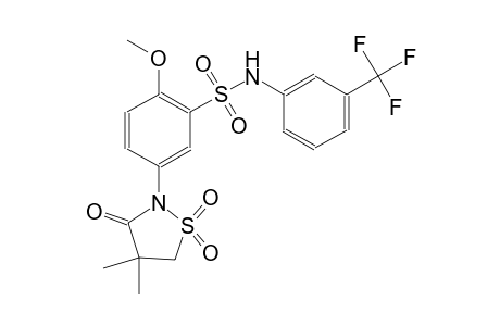 benzenesulfonamide, 5-(4,4-dimethyl-1,1-dioxido-3-oxo-2-isothiazolidinyl)-2-methoxy-N-[3-(trifluoromethyl)phenyl]-