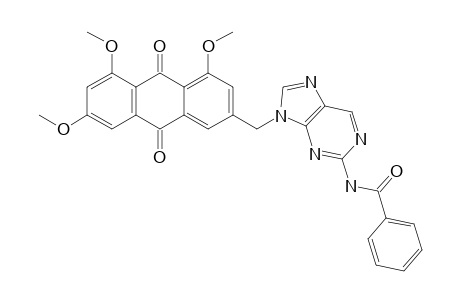 N-(6-OXO-9-[(4,5,7-TRIMETHOXY-9,10-DIOXO-9,10-DIHYDROANTHRACEN-2-YL)-METHYL]-6,9-DIHYDRO-1H-PURIN-2-YL)-BENZAMIDE