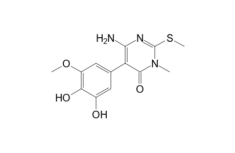 6-Amino-5-(3,4-dihydroxy-5-methoxyphenyl)-3-methyl-2-(methylthio)pyrimidin-4(3H)-one