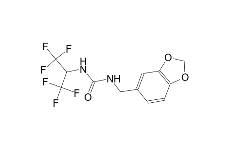 N-(1,3-benzodioxol-5-ylmethyl)-N'-[2,2,2-trifluoro-1-(trifluoromethyl)ethyl]urea