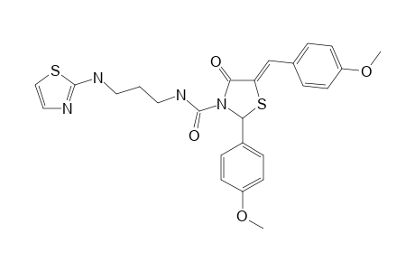 N-3-[[2-(4-METHOXYPHENYL)-4-OXO-5-(4-METHOXYBENZYLIDENE)-1,3-THIAZOLIDINE]-CARBAMYL]-PROPYL-2-AMINOTHIAZOLE