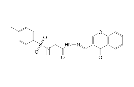 4-methyl-N-(2-oxo-2-{(2E)-2-[(4-oxo-4H-chromen-3-yl)methylene]hydrazino}ethyl)benzenesulfonamide