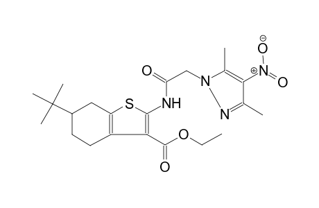 benzo[b]thiophene-3-carboxylic acid, 6-(1,1-dimethylethyl)-2-[[(3,5-dimethyl-4-nitro-1H-pyrazol-1-yl)acetyl]amino]-4,5,6,7-tetrahydro-, ethyl ester