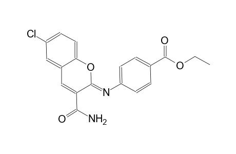 ethyl 4-{[(2Z)-3-(aminocarbonyl)-6-chloro-2H-chromen-2-ylidene]amino}benzoate