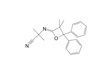 2-([(2Z)-3,3-Dimethyl-4,4-diphenyloxetanylidene]amino)-2-methylpropanenitrile