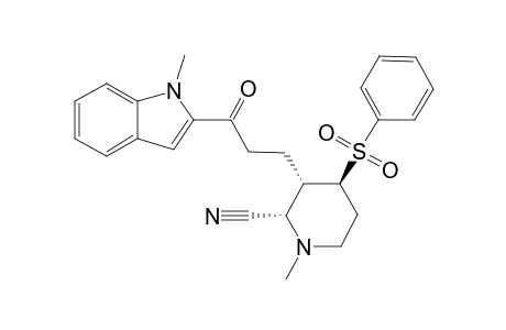 2-CYANO-1-METHYL-3-(2-[(1-METHYL-2-INDOLYL)-CARBONYL]-METHYL)-4-(PHENYLSULFONYL)-PIPERIDINE