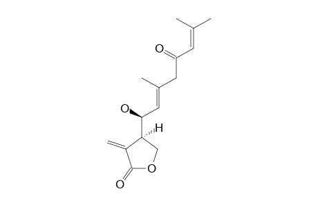 (+)-4-[(E)-1-HYDROXY-3,7-DIMETHYL-5-OXO-OCTA-2,6-DIENYL]-3-METHYLENEDIHYDROFURAN-2-ONE;4-HYDROXYANTHECOTULIDE