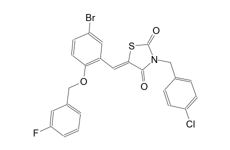 2,4-thiazolidinedione, 5-[[5-bromo-2-[(3-fluorophenyl)methoxy]phenyl]methylene]-3-[(4-chlorophenyl)methyl]-, (5Z)-
