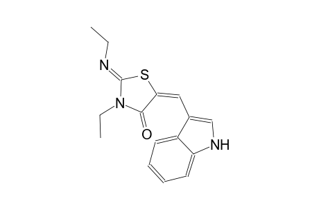 4-thiazolidinone, 3-ethyl-2-[(Z)-ethylimino]-5-(1H-indol-3-ylmethylene)-, (2Z,5E)-