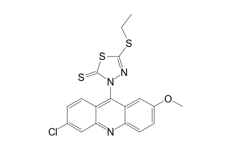 2-THIONE-3(N)-[(2'-METHOXY-6'-CHLORO)-9'-ACRIDINYL]-5-ETHYLTHIO-1,3,4-THIADIAZOLE