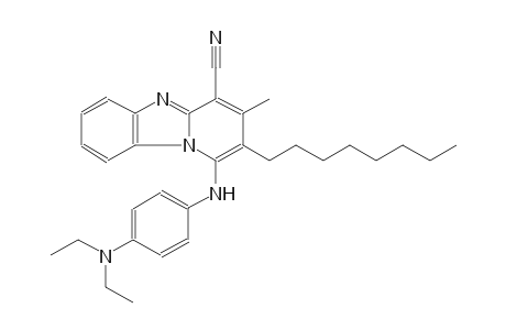 1-[4-(diethylamino)anilino]-3-methyl-2-octylpyrido[1,2-a]benzimidazole-4-carbonitrile