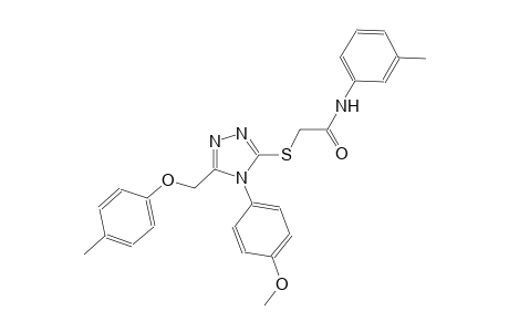 2-({4-(4-methoxyphenyl)-5-[(4-methylphenoxy)methyl]-4H-1,2,4-triazol-3-yl}sulfanyl)-N-(3-methylphenyl)acetamide