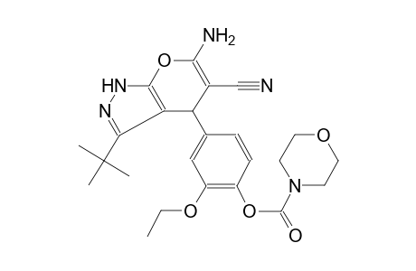 4-morpholinecarboxylic acid, 4-[6-amino-5-cyano-3-(1,1-dimethylethyl)-1,4-dihydropyrano[2,3-c]pyrazol-4-yl]-2-ethoxyphenyl ester