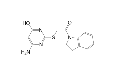 2-(4-Amino-6-hydroxy-pyrimidin-2-ylsulfanyl)-1-(2,3-dihydro-indol-1-yl)-ethanone