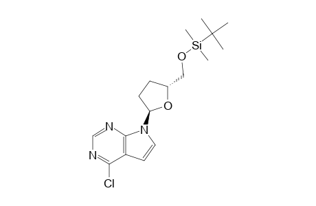 4-CHLORO-7-{2,3-DIDEOXY-5-O-[(1,1-DIMETHYLETHYL)-DIMETHYLSILYL]-ALPHA-D-GLYCERO-PENTOFURANOSYL}-7H-PYRROLO-[2,3-D]-PYRIMIDINE