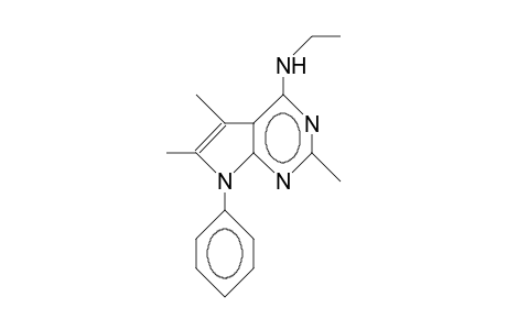 N-Ethyl-7-phenyl-2,5,6-trimethyl-7H-pyrrolo(2,3-D)pyrimidin-4-amine