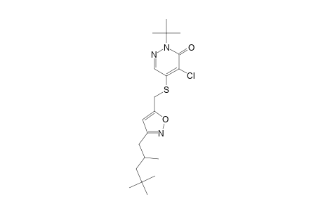 3(2H)-Pyridazinone, 4-chloro-2-(1,1-dimethylethyl)-5-[[[3-(2,4,4-trimethylpentyl)-5-isoxazolyl]methyl]thio]-