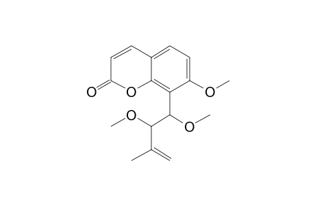 8-(2-Hydroxy-1-methoxy-3-methylbut-3-enyl)-7-methoxychromen-2-one, me derivative