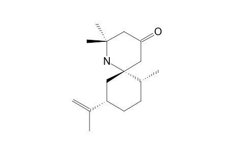 4-OXO-2,2,7-TRIMETHYL-10-ISOPROPENYL-1-AZASPIRO-[5.5]-UNDECANE