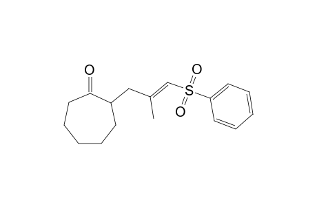 (E)-2-(2-Oxocycloheptyl)methyl-1-propenyl phenyl sulfone