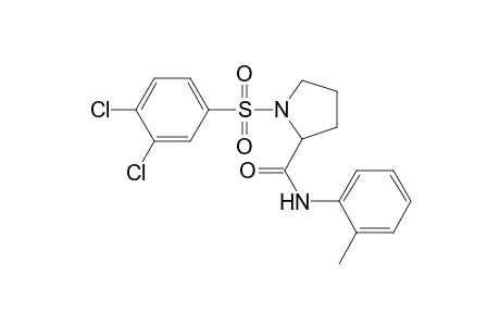 1-(3,4-dichlorophenyl)sulfonyl-N-(2-methylphenyl)-2-pyrrolidinecarboxamide