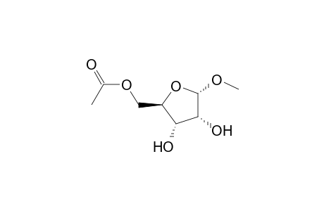.alpha.-D-Ribofuranoside, methyl, 5-acetate