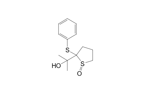 (E)-2-(1-Hydroxy-1-methylethyl)-2-(phenylthio)thiolane 1-oxide