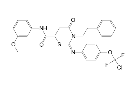 2-({4-[chloro(difluoro)methoxy]phenyl}imino)-N-(3-methoxyphenyl)-4-oxo-3-(2-phenylethyl)-1,3-thiazinane-6-carboxamide
