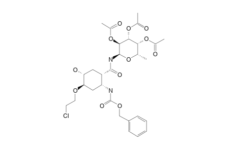 N-[(1R,2S,4S,5S)-2-(BENZYLOXYCARBONYLAMINO)-4-(2-CHLOROETHOXY)-5-HYDROXYCYCLOHEXANE]-2,3,4-TRI-O-ACETYL-ALPHA-L-FUCOPYRANOSYLAMINE