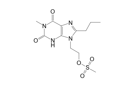 8-Propyl-1-methyl-9-[(2'-mesyloxy)ethy])-9H-purine-2,6(1H,3H)-dione