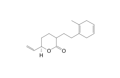 2-[2'-(2"-Methyl-1",4"-cyclohexadienyl)ethyl]-6-hepteno-5-lactone
