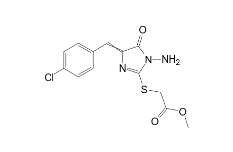 Methyl 2-[1-amino-4-[(4-chlorophenyl)methylene]-5-oxo-imidazol-2-yl]sulfanylacetate