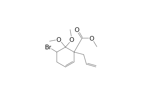 6-Bromo-2-(methoxycarbonyl)-2-(2-propenyl)-3-cyclohexen-1-one, Dimethyl Ketal