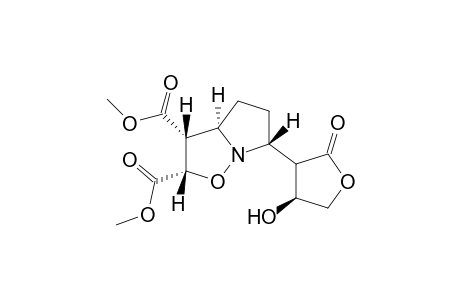 Dimethyl (2RS,3RS,3aRS,6RS)-hexahydro-6-[(3RS,4SR)-dihydro-4-hydroxy-2(3H)-oxo-3-furyl]pyrrolo[1,2-b]isoxazole-2,3-dicarboxylate