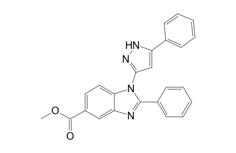 Methyl 2-phenyl-1-(5-phenyl-1H-pyrazol-3-yl)-1H-benzimidazole-5-carboxylate