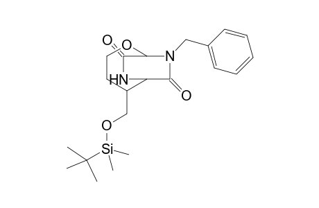 8-Benzyl-8,10-diaza-5-[((tert-butyldimethylsilyl)oxy)methyl]-2-oxabicycylo[4.2.2]decane-7,9-dione