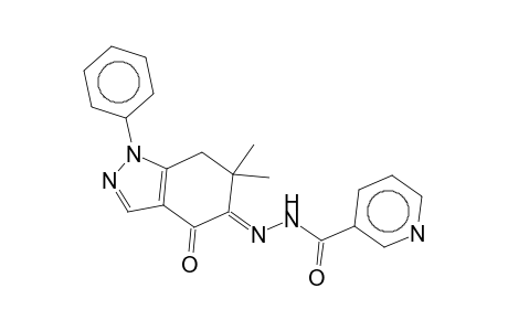 N'-(4,5,6,7-Tetrahydro-6,6-dimethyl-4-oxo-1-phenyl-1H-indazol-5-ylidene)nicotinohydrazide