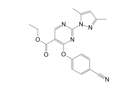 ethyl 4-(4-cyanophenoxy)-2-(3,5-dimethyl-1H-pyrazol-1-yl)-5-pyrimidinecarboxylate
