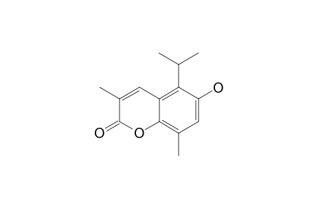 MANSORIN-B;3,8-DIMETHYL-5-ISOPROPYL-6-HYDROXYCOUMARIN