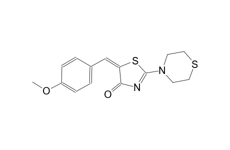 4(5H)-thiazolone, 5-[(4-methoxyphenyl)methylene]-2-(4-thiomorpholinyl)-, (5E)-