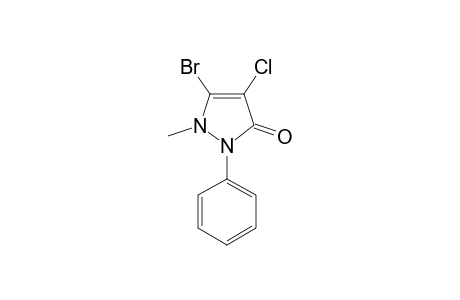 1-METHYL-2-PHENYL-4-CHLORO-5-BROMO-PYRAZOL-4-IN-3-ON