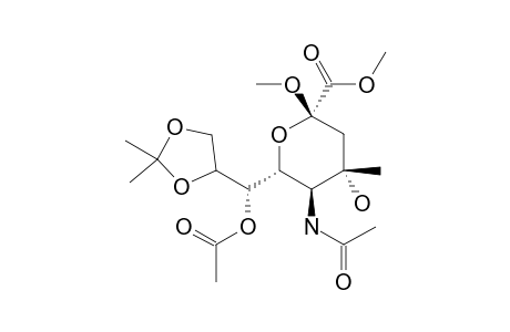 METHYL-(METHYL-5-ACETAMIDO-7-O-ACETYL-3,5-DIDEOXY-4-C-METHYL-8,9-O-(METHYLETHYLIDENE)-BETA-D-GLYCERO-D-GALACTO-2-NONULOPYRANOSID)-ONATE