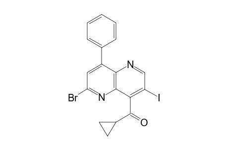 2-bromo-8-(cyclopropanecarbonyl)-7-iodo-4-phenyl-1,5-naphthyridine