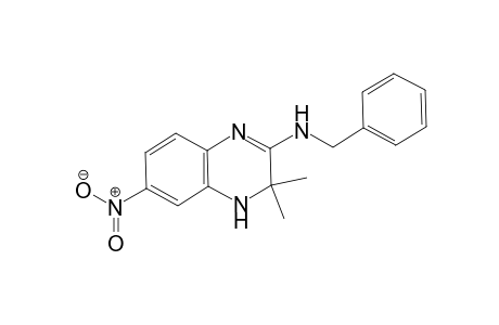 3,4-Dihydro-3,3-dimethyl-6-nitro-N-(phenylmethyl)quinoxalin-2-amine