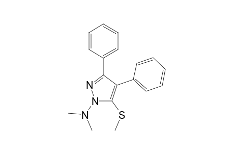 1H-Pyrazol-1-amine, N,N-dimethyl-5-(methylthio)-3,4-diphenyl-